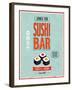 Vintage Sushi Bar Poster-avean-Framed Art Print