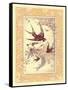 Vintage Swallows-null-Framed Stretched Canvas