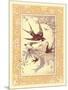 Vintage Swallows-null-Mounted Art Print