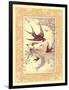 Vintage Swallows-null-Framed Art Print