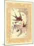 Vintage Swallows-null-Mounted Art Print