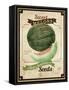 Vintage Sweet Melon Seed Packet-null-Framed Stretched Canvas