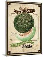 Vintage Sweet Melon Seed Packet-null-Mounted Giclee Print