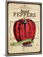 Vintage Sweet Pepper Seed Packet-null-Mounted Giclee Print