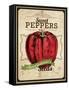 Vintage Sweet Pepper Seed Packet-null-Framed Stretched Canvas