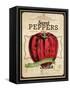 Vintage Sweet Pepper Seed Packet-null-Framed Stretched Canvas