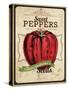 Vintage Sweet Pepper Seed Packet-null-Stretched Canvas