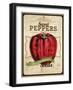 Vintage Sweet Pepper Seed Packet-null-Framed Giclee Print