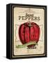 Vintage Sweet Pepper Seed Packet-null-Framed Stretched Canvas