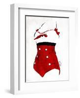 Vintage Swimsuit 3-OnRei-Framed Art Print