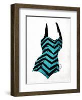 Vintage Swimsuit 4-OnRei-Framed Art Print