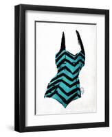 Vintage Swimsuit 4-OnRei-Framed Art Print