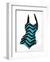 Vintage Swimsuit 4-OnRei-Framed Art Print