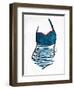 Vintage Swimsuit One-OnRei-Framed Art Print