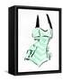 Vintage Swimsuit Pastel 4-OnRei-Framed Stretched Canvas