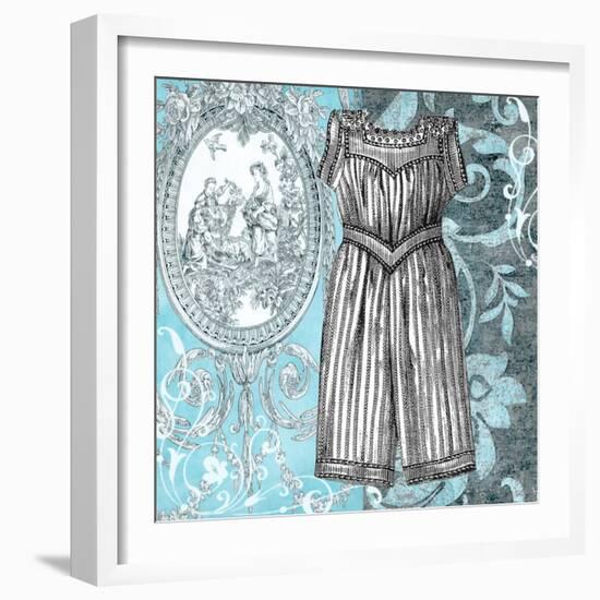 Vintage Swimwear I-Ricki Mountain-Framed Art Print