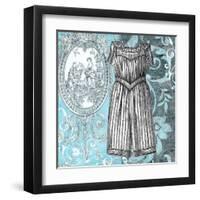 Vintage Swimwear I-Ricki Mountain-Framed Art Print