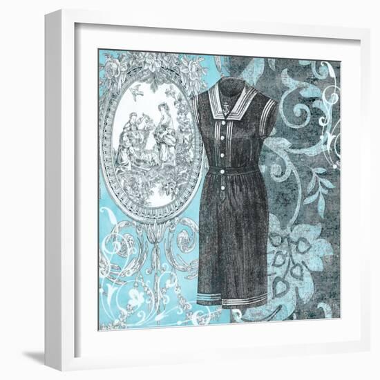 Vintage Swimwear II-Ricki Mountain-Framed Art Print