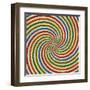 Vintage Swirling Rays Illustration-Kamira-Framed Art Print