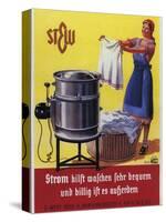 Vintage Swiss Laundry Ad-null-Stretched Canvas