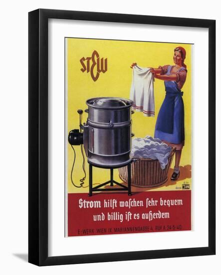 Vintage Swiss Laundry Ad-null-Framed Giclee Print