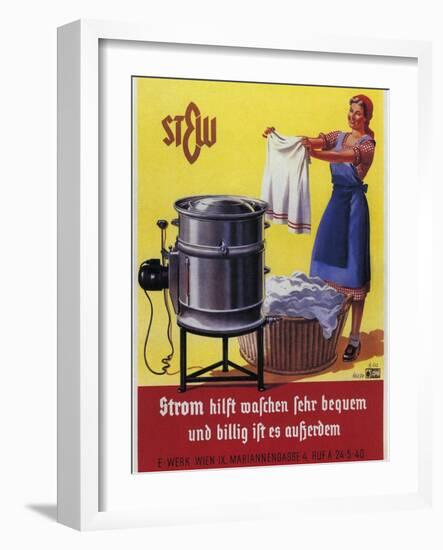 Vintage Swiss Laundry Ad-null-Framed Giclee Print