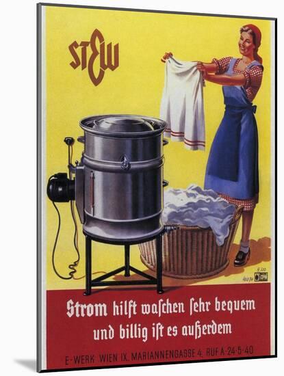 Vintage Swiss Laundry Ad-null-Mounted Giclee Print
