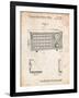 Vintage Table Radio Patent-Cole Borders-Framed Art Print