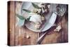 Vintage Table Setting with Floral Decorations-manera-Stretched Canvas