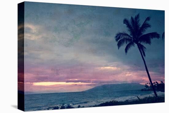 Vintage Take on a Tropical Sunset on Maui in Hawaii-pdb1-Stretched Canvas