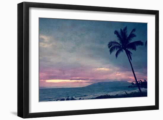 Vintage Take on a Tropical Sunset on Maui in Hawaii-pdb1-Framed Photographic Print