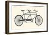 Vintage Tandem Bicycle-hauvi-Framed Art Print