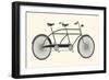 Vintage Tandem Bicycle-hauvi-Framed Art Print