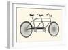 Vintage Tandem Bicycle-hauvi-Framed Art Print