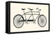 Vintage Tandem Bicycle-hauvi-Framed Stretched Canvas