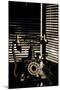 Vintage Telephone - Film Noir Scene With Retro Phone And Blinds-passigatti-Mounted Art Print