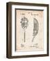 Vintage Tennis Racket 1891 Patent-Cole Borders-Framed Art Print