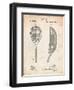 Vintage Tennis Racket 1891 Patent-Cole Borders-Framed Art Print