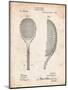 Vintage Tennis Racket 1891 Patent-Cole Borders-Mounted Art Print