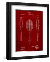 Vintage Tennis Racket Patent-Cole Borders-Framed Art Print