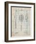 Vintage Tennis Racket Patent-Cole Borders-Framed Art Print