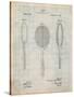 Vintage Tennis Racket Patent-Cole Borders-Stretched Canvas