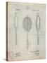 Vintage Tennis Racket Patent-Cole Borders-Stretched Canvas