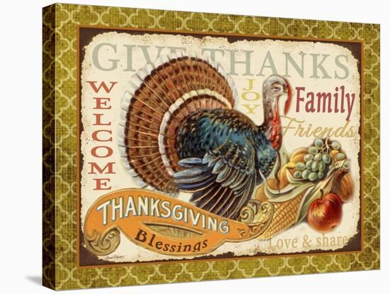 Vintage Thanksgiving-C-Jean Plout-Stretched Canvas