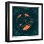 Vintage Thin Line Fish Label-karnoff-Framed Art Print