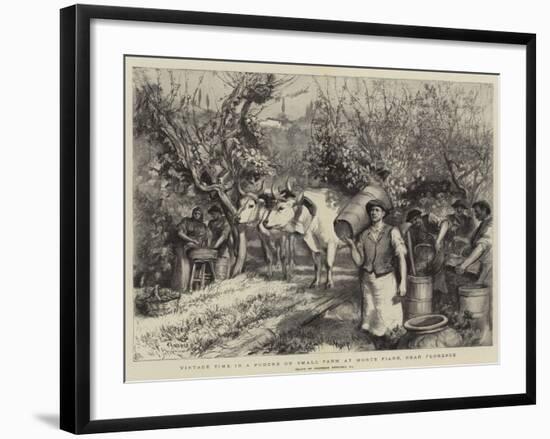 Vintage Time in a Podere or Small Farm at Monte Fiano, Near Florence-Hubert von Herkomer-Framed Giclee Print