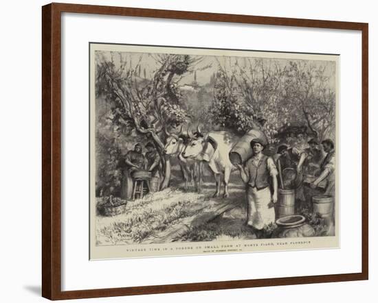 Vintage Time in a Podere or Small Farm at Monte Fiano, Near Florence-Hubert von Herkomer-Framed Giclee Print