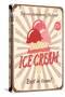 Vintage Tin Sign for Ice Cream-null-Stretched Canvas