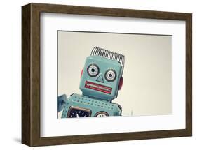 Vintage Tin Toy Robot II-null-Framed Art Print