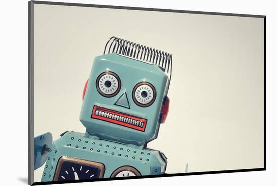 Vintage Tin Toy Robot II-null-Mounted Art Print